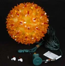 Amber/Orange 50 Light Mini Starlight Sphere 6" 14 Amber/Orange 50 Light Mini Starlight Sphere 6" -Holiday Lights Sales 0002220 amberorange 50 light mini starlight sphere 6