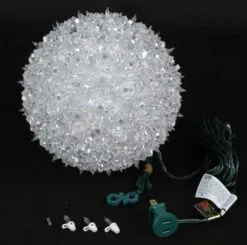 100 Light 7.5" Clear Twinkling Starlight Spheres -Holiday Lights Sales 0002275 100 light 75 clear twinkling starlight spheres