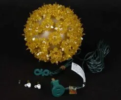 Gold 50 Light Mini Starlight Sphere 6" -Holiday Lights Sales 0003433 gold 50 light mini starlight sphere 6