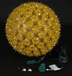 Gold 150 Light Starlight Sphere 10" -Holiday Lights Sales 0003443 gold 150 light starlight sphere 10