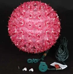 Pink 100 Light Starlight Sphere 7.5" -Holiday Lights Sales 0003460 pink 100 light starlight sphere 75