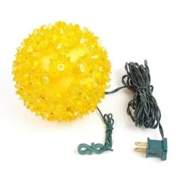 50 Yellow LED 6" Sphere -Holiday Lights Sales 0007431 50 yellow led 6 sphere