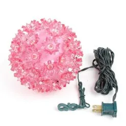 50 Pink LED 6" Sphere 7 50 Pink LED 6" Sphere -Holiday Lights Sales 0007445 50 pink led 6 sphere