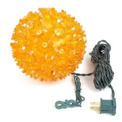 50 Orange LED 6" Sphere -Holiday Lights Sales 0007447 50 orange led 6 sphere