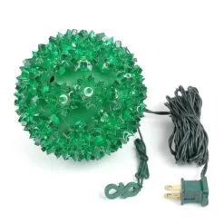 50 Green LED 6" Sphere -Holiday Lights Sales 0007452 50 green led 6 sphere