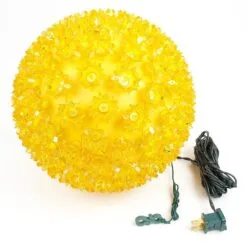 150 Yellow LED 10" Sphere -Holiday Lights Sales 0007458 150 yellow led 10 sphere