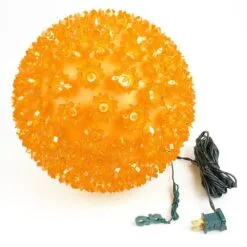 150 Orange LED 10" Sphere -Holiday Lights Sales 0007472 150 orange led 10 sphere