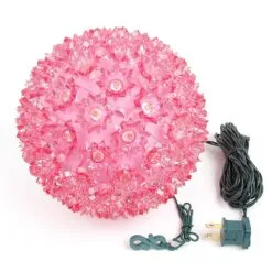 100 Pink LED 7.5" Sphere 7 100 Pink LED 7.5" Sphere -Holiday Lights Sales 0007494 100 pink led 75 sphere