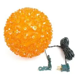 100 Orange LED 7.5" Sphere 7 100 Orange LED 7.5" Sphere -Holiday Lights Sales 0007496 100 orange led 75 sphere