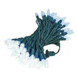 Pure White 100 LED C6 Strawberry Mini Lights Commercial Grade Green Wire -Holiday Lights Sales 0007632 pure white 100 led c6 strawberry mini lights commercial grade green wire