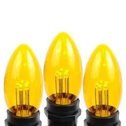 Holiday Lights Sales -Holiday Lights Sales 0008767 yellow smooth glass c9 led bulbs 25pk