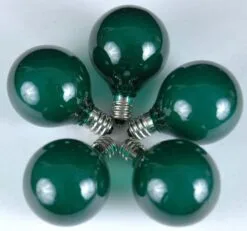 100 G40 Globe String Light Set With Green Bulbs On Black Wire 16 100 G40 Globe String Light Set With Green Bulbs On Black Wire -Holiday Lights Sales 0009320 100 g40 globe string light set with green bulbs on black wire