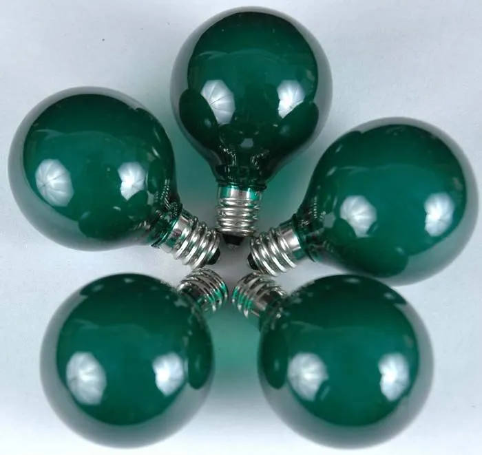 100 G40 Globe String Light Set With Green Bulbs On Green Wire 9 100 G40 Globe String Light Set With Green Bulbs On Green Wire - Image 9