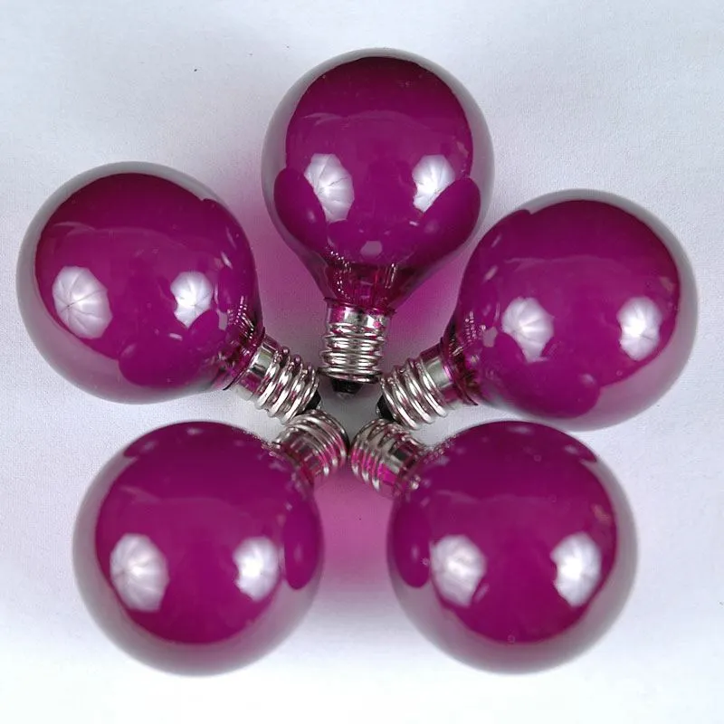 100 G40 Globe String Light Set With Purple Bulbs On Green Wire 9 100 G40 Globe String Light Set With Purple Bulbs On Green Wire - Image 9