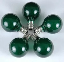 100 G30 Globe String Light Set With Green Satin Bulbs On Green Wire -Holiday Lights Sales 0009567 100 g30 globe string light set with green satin bulbs on green wire