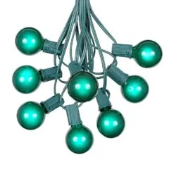 100 G40 Globe String Light Set With Green Bulbs On Green Wire 16 100 G40 Globe String Light Set With Green Bulbs On Green Wire -Holiday Lights Sales 0010066 100 g40 globe string light set with green bulbs on green wire