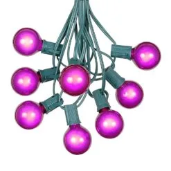 100 G40 Globe String Light Set With Purple Bulbs On Green Wire 17 100 G40 Globe String Light Set With Purple Bulbs On Green Wire -Holiday Lights Sales 0010070 100 g40 globe string light set with purple bulbs on green wire