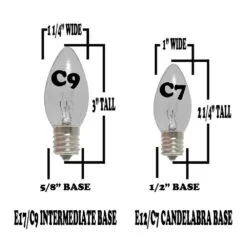 100 C9 Ceramic Christmas Light Set - Orange - Black Wire -Holiday Lights Sales 0010745 100 c9 ceramic christmas light set orange black wire