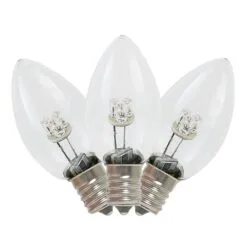 C7 - Warm White - Glass LED Replacement Bulbs - 25 Pack -Holiday Lights Sales 0011029 c7 warm white glass led replacement bulbs 25 pack