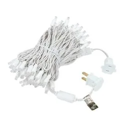 Commercial Grade Wide Angle 100 LED Pure White 34' Long White Wire -Holiday Lights Sales 0012027 commercial grade wide angle 100 led pure white 34 long white wire