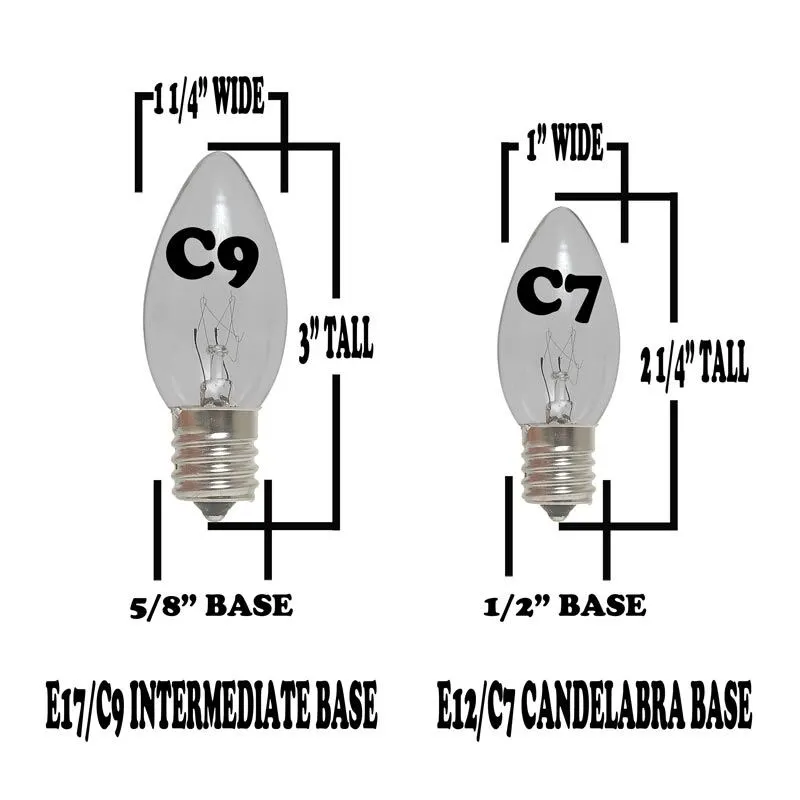 100 C7 String Light Set With Green Bulbs On Brown Wire 4 100 C7 String Light Set With Green Bulbs On Brown Wire - Image 4