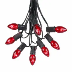 C7 25 Light String Set With Red Twinkle Bulbs On Black Wire 13 C7 25 Light String Set With Red Twinkle Bulbs On Black Wire -Holiday Lights Sales 0012733 c7 25 light string set with red twinkle bulbs on black wire
