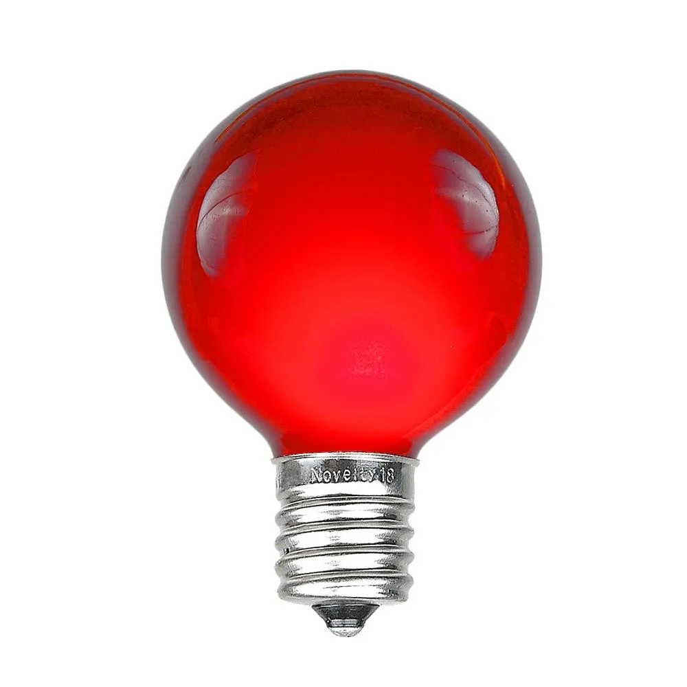 Red Satin G50 7 Watt Replacement Bulbs 25 Pack 2 Red Satin G50 7 Watt Replacement Bulbs 25 Pack - Image 2