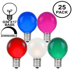 Assorted Satin G50 7 Watt Replacement Bulbs 25 Pack