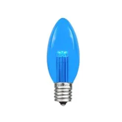 Blue Smooth Glass C9 LED Bulbs - 25pk 12 Blue Smooth Glass C9 LED Bulbs - 25pk -Holiday Lights Sales 0014843 blue smooth glass c9 led bulbs 25pk