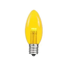 Yellow Smooth Glass C9 LED Bulbs - 25pk 10 Yellow Smooth Glass C9 LED Bulbs - 25pk -Holiday Lights Sales 0014845 yellow smooth glass c9 led bulbs 25pk