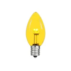 C7 - Yellow - Glass LED Replacement Bulbs - 25 Pack -Holiday Lights Sales 0014910 c7 yellow glass led replacement bulbs 25 pack