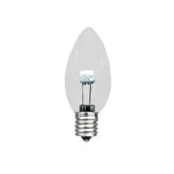 C7 - Pure White - Glass LED Replacement Bulbs - 25 Pack -Holiday Lights Sales 0014924 c7 pure white glass led replacement bulbs 25 pack