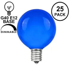 Blue Satin G40 Globe Replacement Bulbs 25 Pack