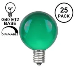 Green Satin G40 Globe Replacement Bulbs 25 Pack