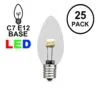 C7 - Warm White - Glass LED Replacement Bulbs - 25 Pack