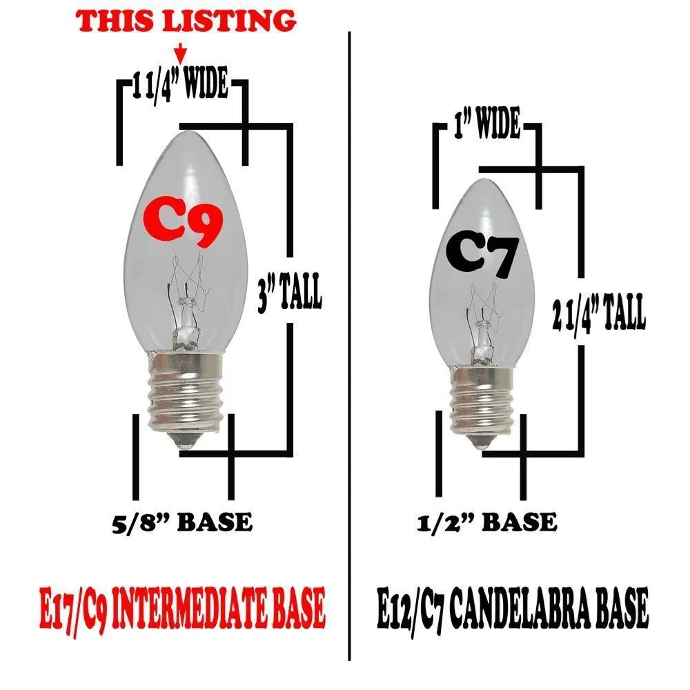Red C9 LED Replacement Bulbs 25 Pack 3 Red C9 LED Replacement Bulbs 25 Pack - Image 3