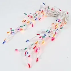 Multi 100 Light Icicle Lights White Wire Medium Drops 9 Multi 100 Light Icicle Lights White Wire Medium Drops -Holiday Lights Sales 0016438 multi 100 light icicle lights white wire medium drops