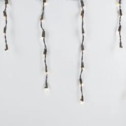 Clear 100 Light Icicle Lights Brown Wire Medium Drops 10 Clear 100 Light Icicle Lights Brown Wire Medium Drops -Holiday Lights Sales 0016462 clear 100 light icicle lights brown wire medium drops