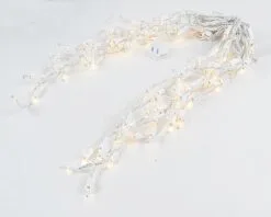 Clear 100 Light Icicle Lights White Wire Long Drops -Holiday Lights Sales 0016482 clear 100 light icicle lights white wire long drops