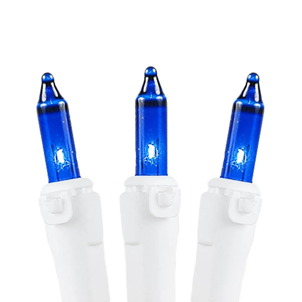 Blue 100 Light Icicle Lights White Wire Medium Drops 6 Blue 100 Light Icicle Lights White Wire Medium Drops - Image 6