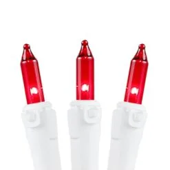 Red 100 Light Icicle Lights White Wire Medium Drops 11 Red 100 Light Icicle Lights White Wire Medium Drops -Holiday Lights Sales 0016635 red 100 light icicle lights white wire medium drops