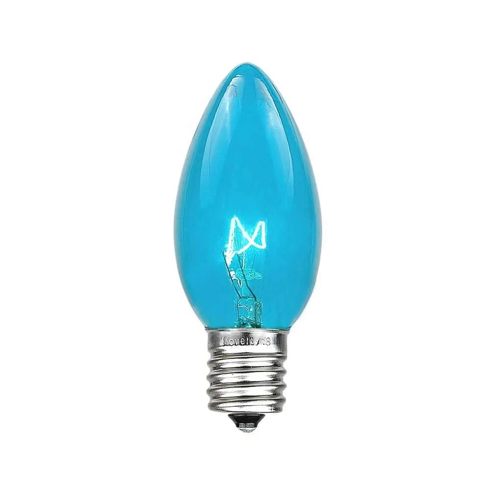 100 C9 Christmas Light Set - Teal Bulbs - Green Wire 4 100 C9 Christmas Light Set - Teal Bulbs - Green Wire - Image 4