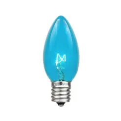100 C9 Christmas Light Set - Teal Bulbs - White Wire -Holiday Lights Sales 0017053 100 c9 christmas light set teal bulbs white wire