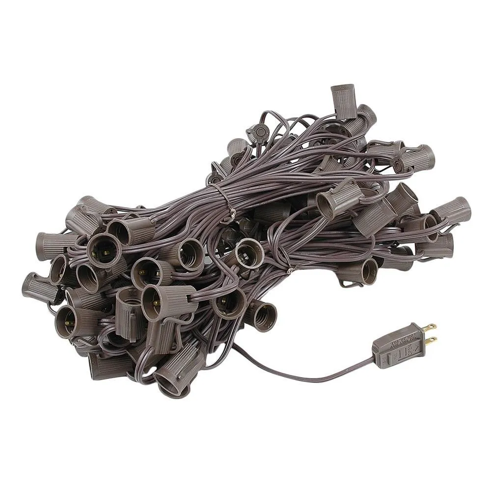 100 C9 Christmas Light Set - Purple Bulbs - Brown Wire 3 100 C9 Christmas Light Set - Purple Bulbs - Brown Wire - Image 3