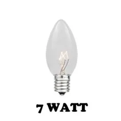 Clear Twinkle C7 7 Watt Bulbs 25 Pack -Holiday Lights Sales 0017476 clear twinkle c7 7 watt bulbs 25 pack