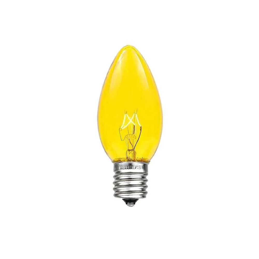 Yellow Twinkle C7 7 Watt Bulbs 25 Pack 4 Yellow Twinkle C7 7 Watt Bulbs 25 Pack - Image 4