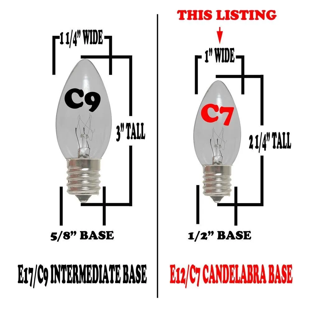 100 C7 String Light Set With Red Bulbs On White Wire 6 100 C7 String Light Set With Red Bulbs On White Wire - Image 6