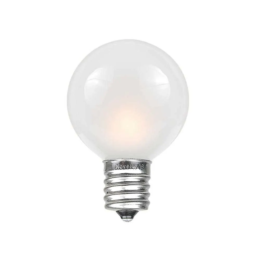100 G30 Globe String Light Set With Frosted White Bulbs On White Wire 3 100 G30 Globe String Light Set With Frosted White Bulbs On White Wire - Image 3