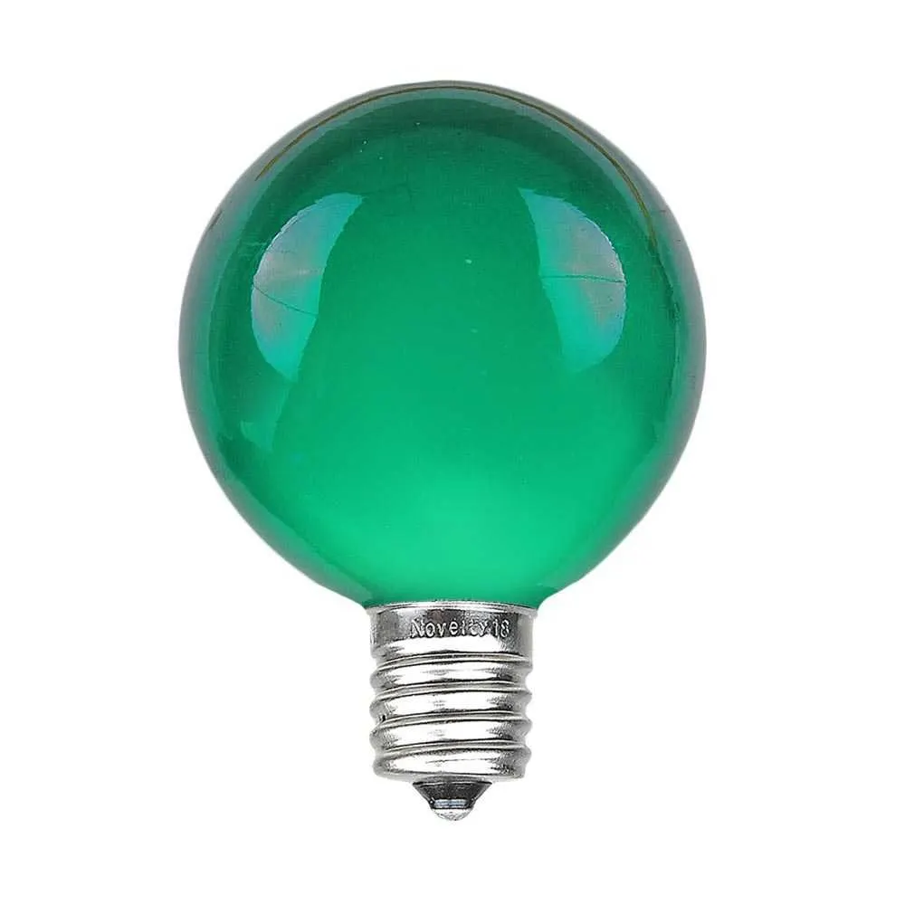 100 G40 Globe String Light Set With Green Bulbs On Green Wire 3 100 G40 Globe String Light Set With Green Bulbs On Green Wire - Image 3