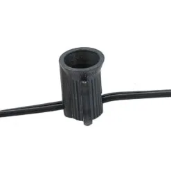 25 Light String Set With Green LED C7 Bulbs On Black Wire -Holiday Lights Sales 0019139 25 light string set with green led c7 bulbs on black wire